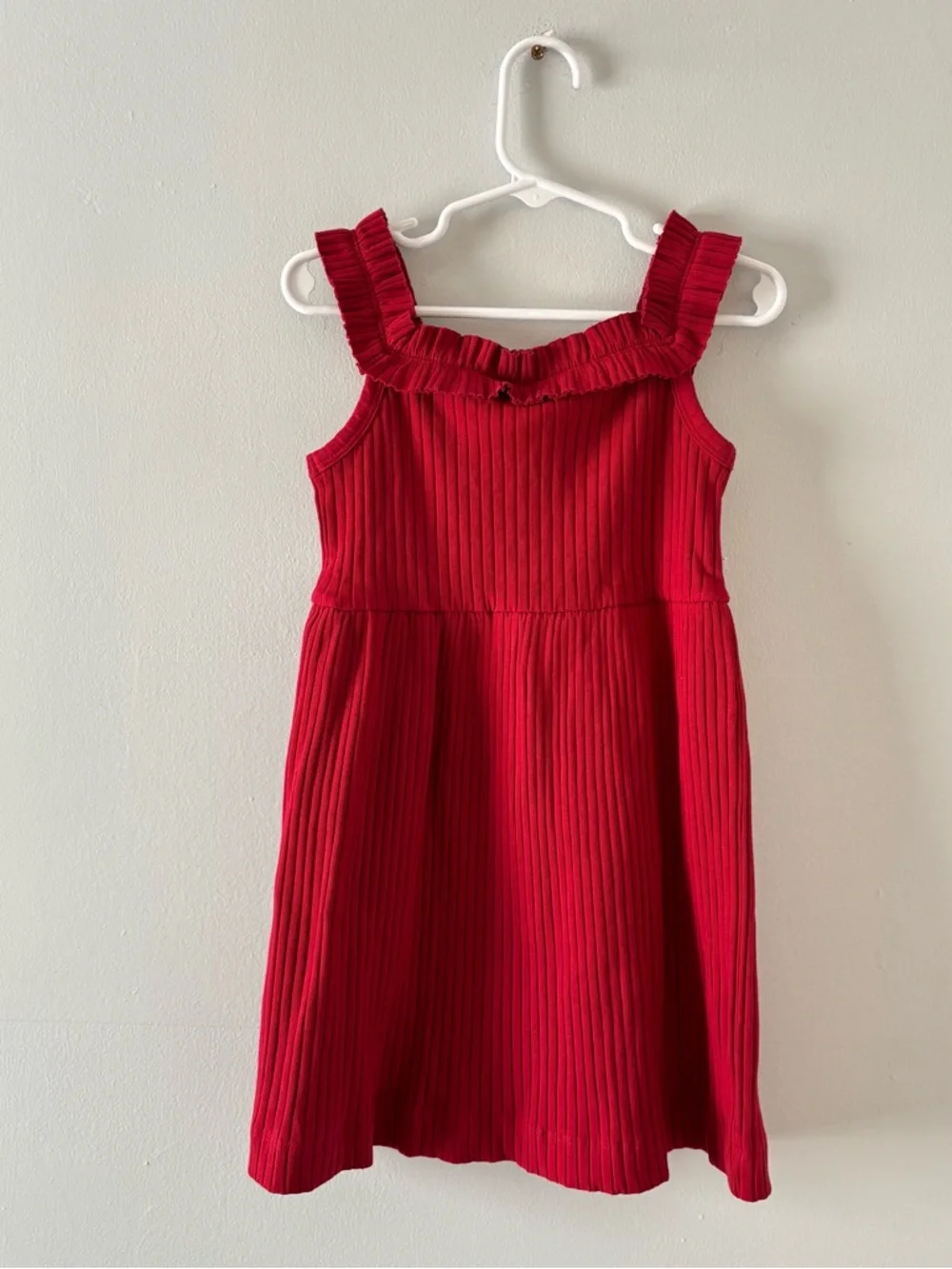 Kate Quinn NWT Lot of (2) Ruffled Square Neck Dress Organic Cotton Ribbed Knit